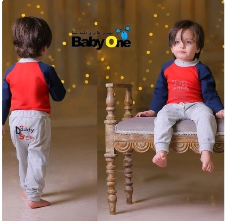 خرید ست دوتکه نوزادی بیبی وان طرح موش | بادی و شلوار نخ پنبهای نرم سایز ۳ تا ۱۸ ماه